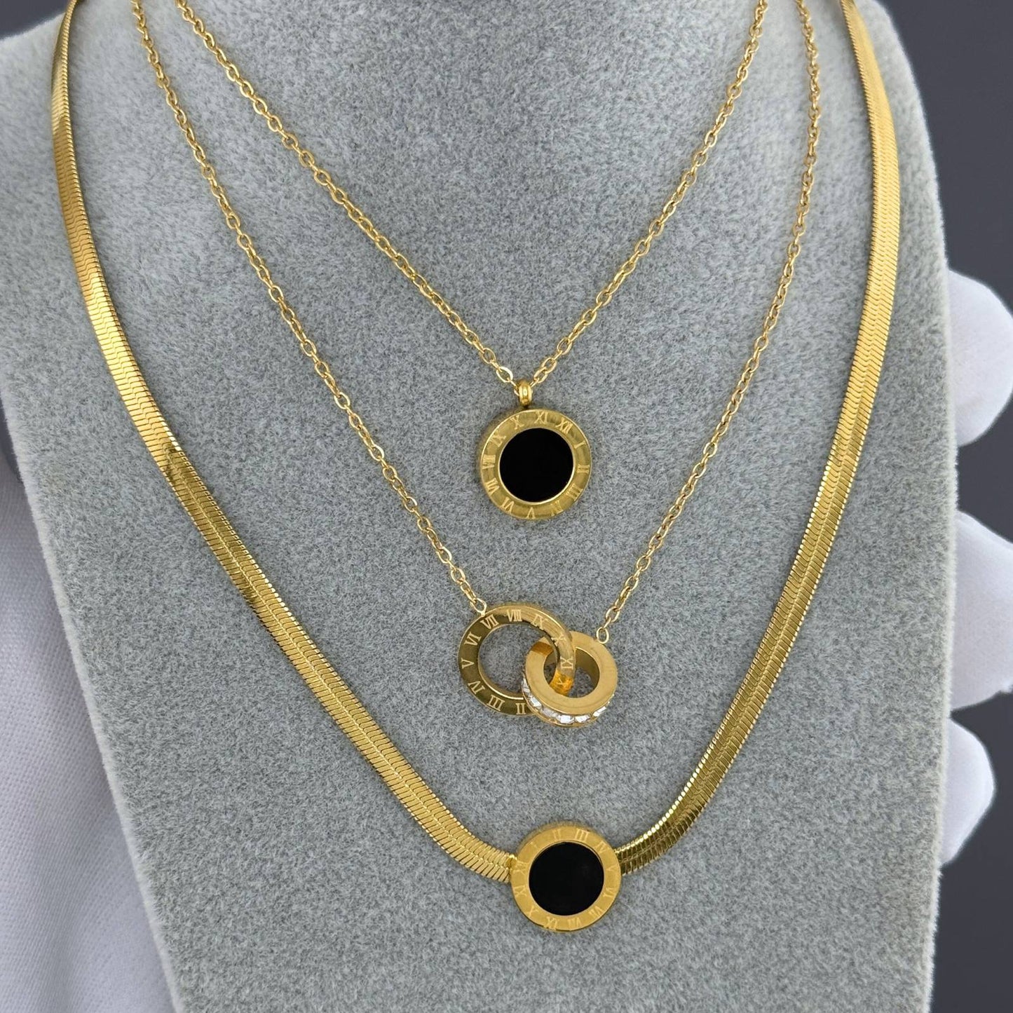Roman Numeral Linked Necklace