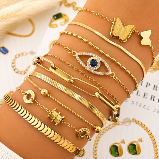 Radiant Evil Eye Chain Bracelet