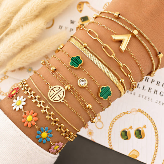 Flower Charm Bracelet