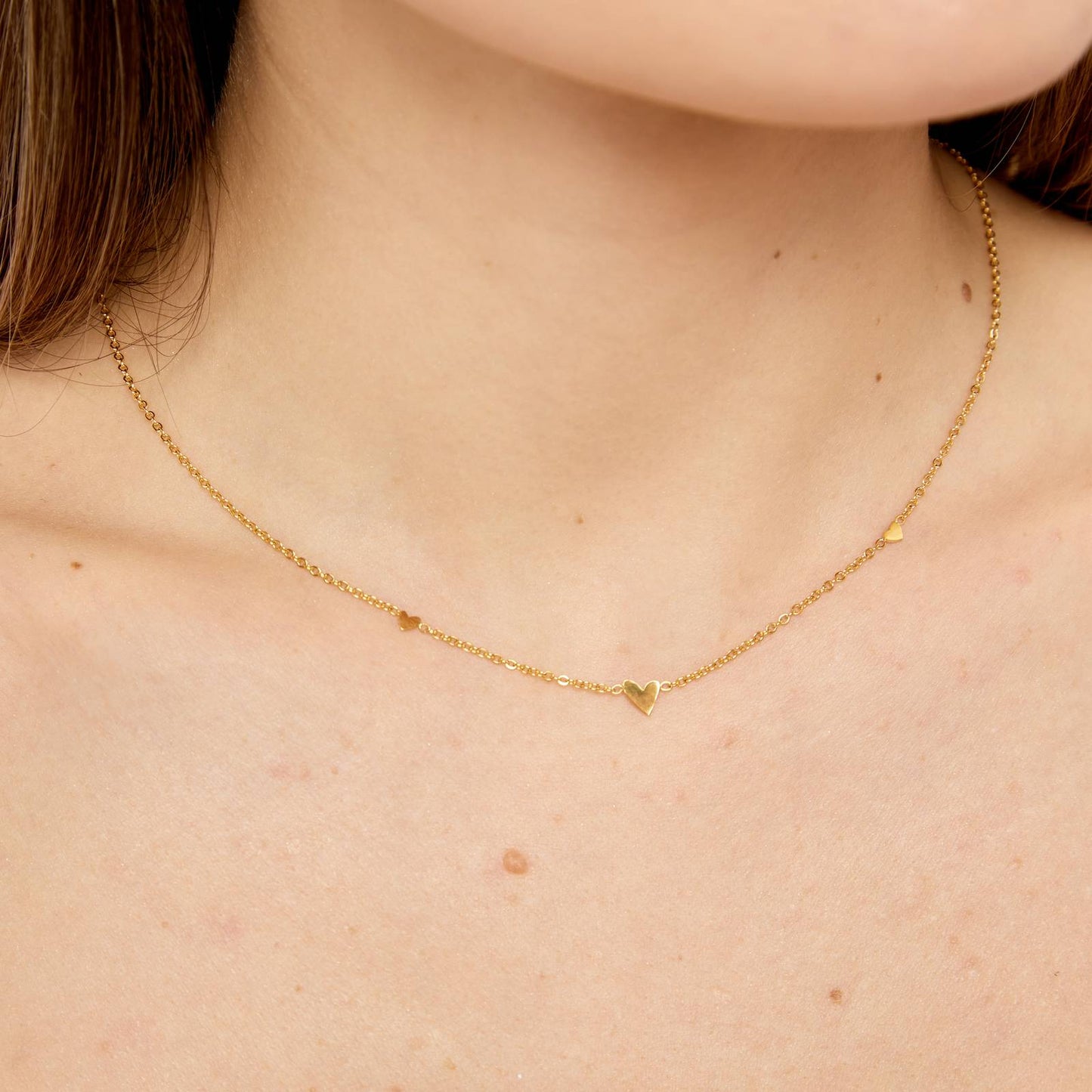 Golden Heart Pendant Necklace