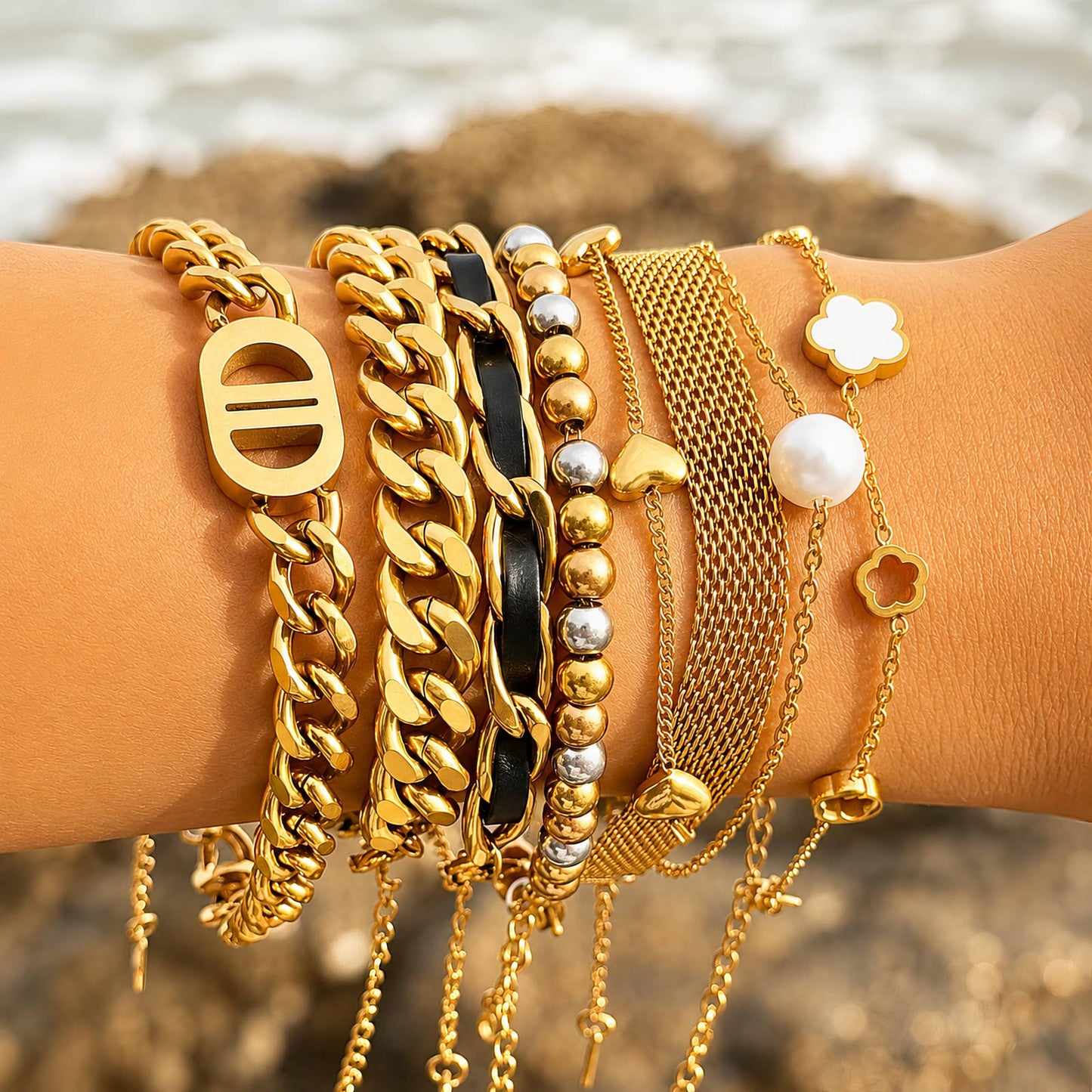 Radiant Heart Chain Bracelet
