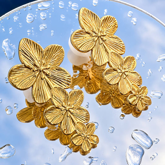 Sculpted Flower Earrings
