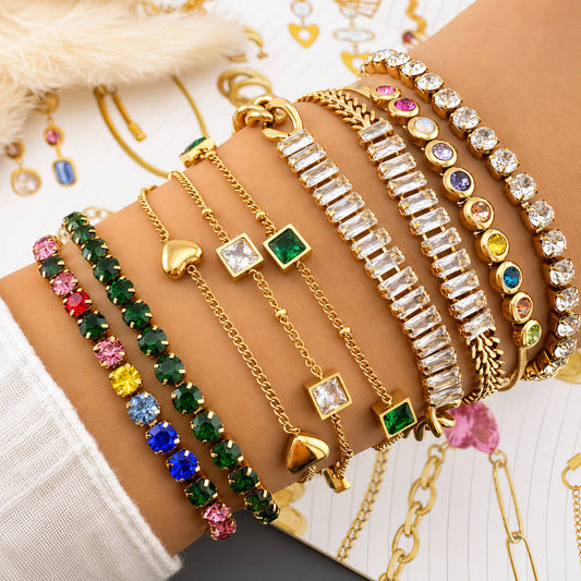 Radiant Heart Chain Bracelet