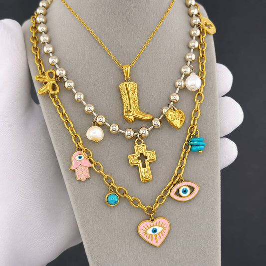 Layered Evil Eye Necklace