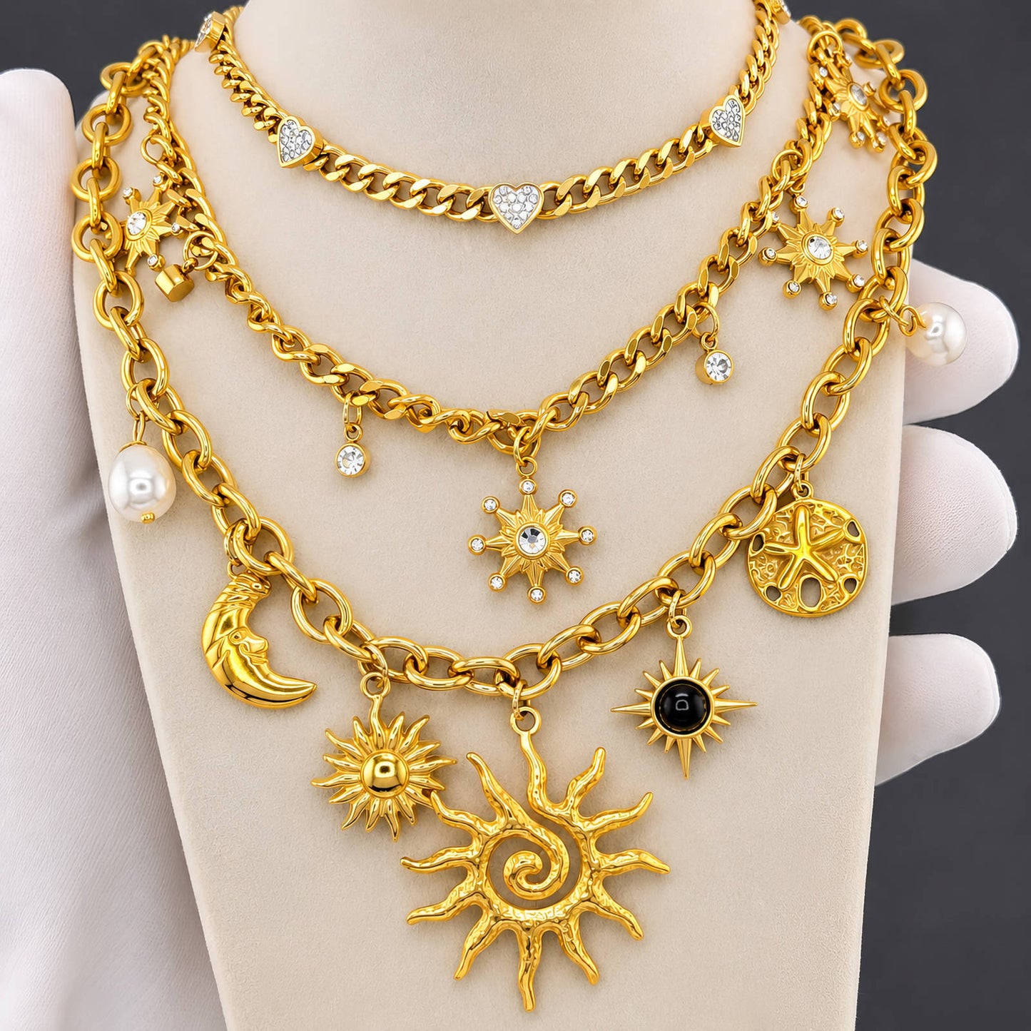 Crescent Sun Necklace