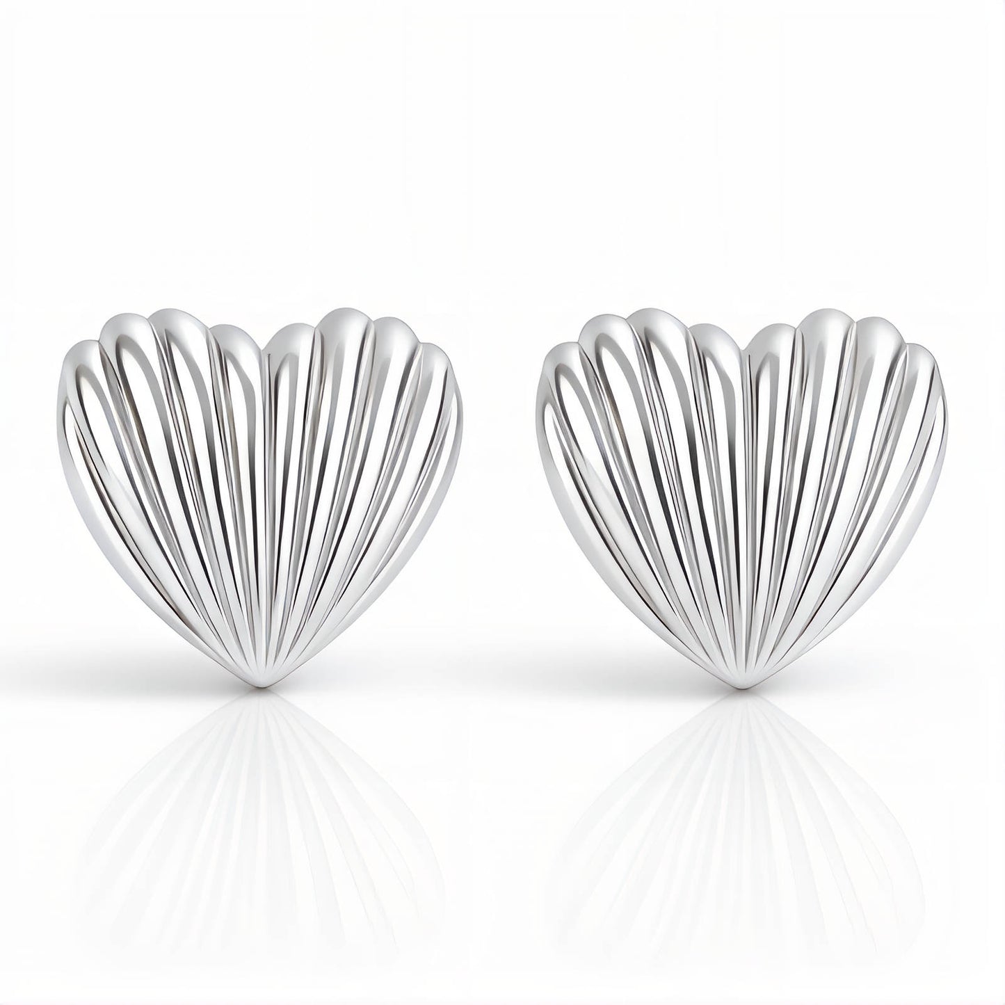 Delicate Heart Stud Earrings