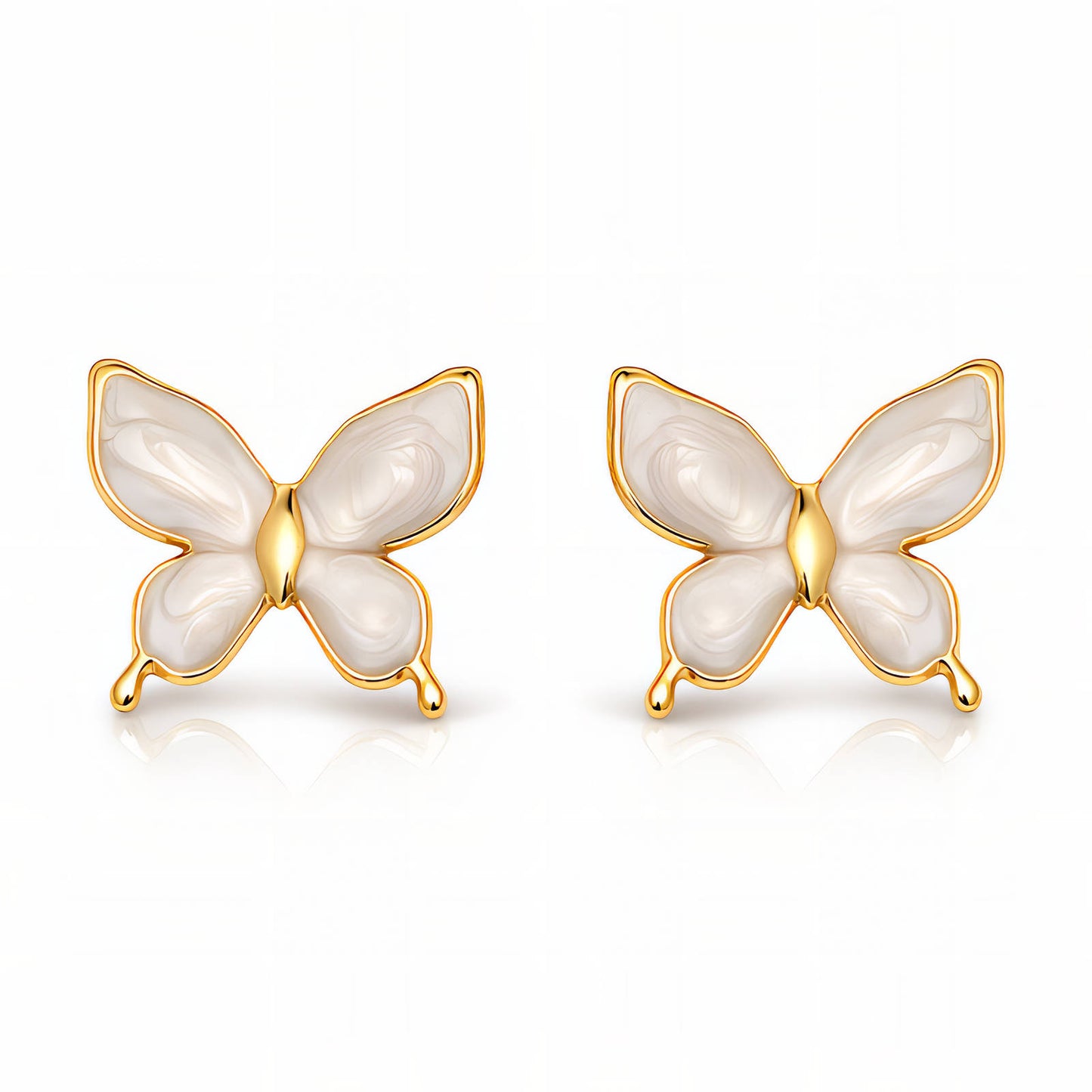 Butterfly Enamel Stud Earrings