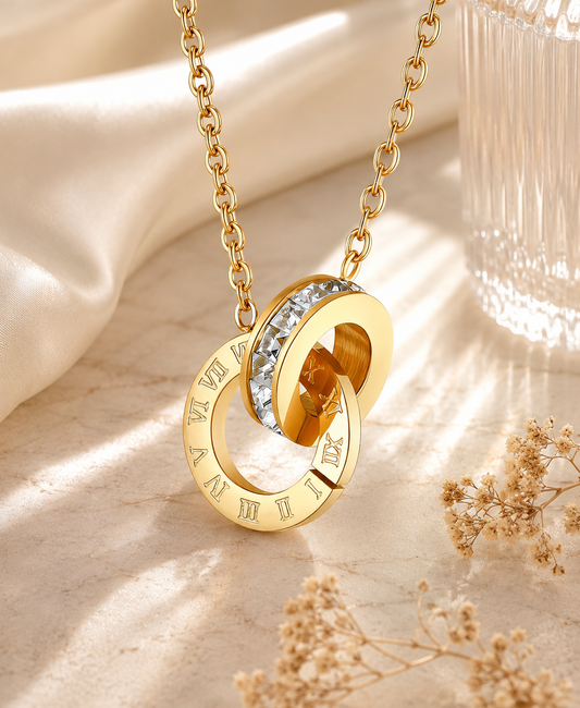 Roman Numeral Linked Necklace