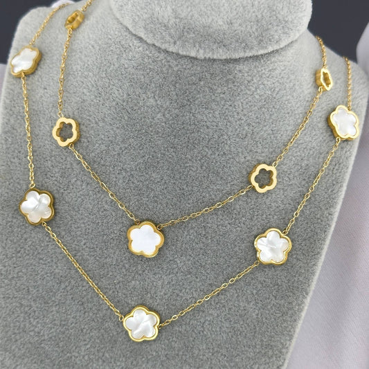 White Clover Meadow Necklace