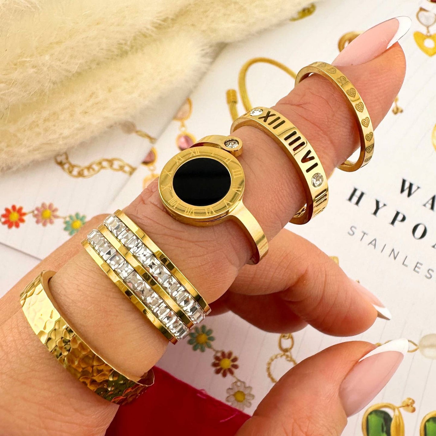 Roman Numerals Band Ring