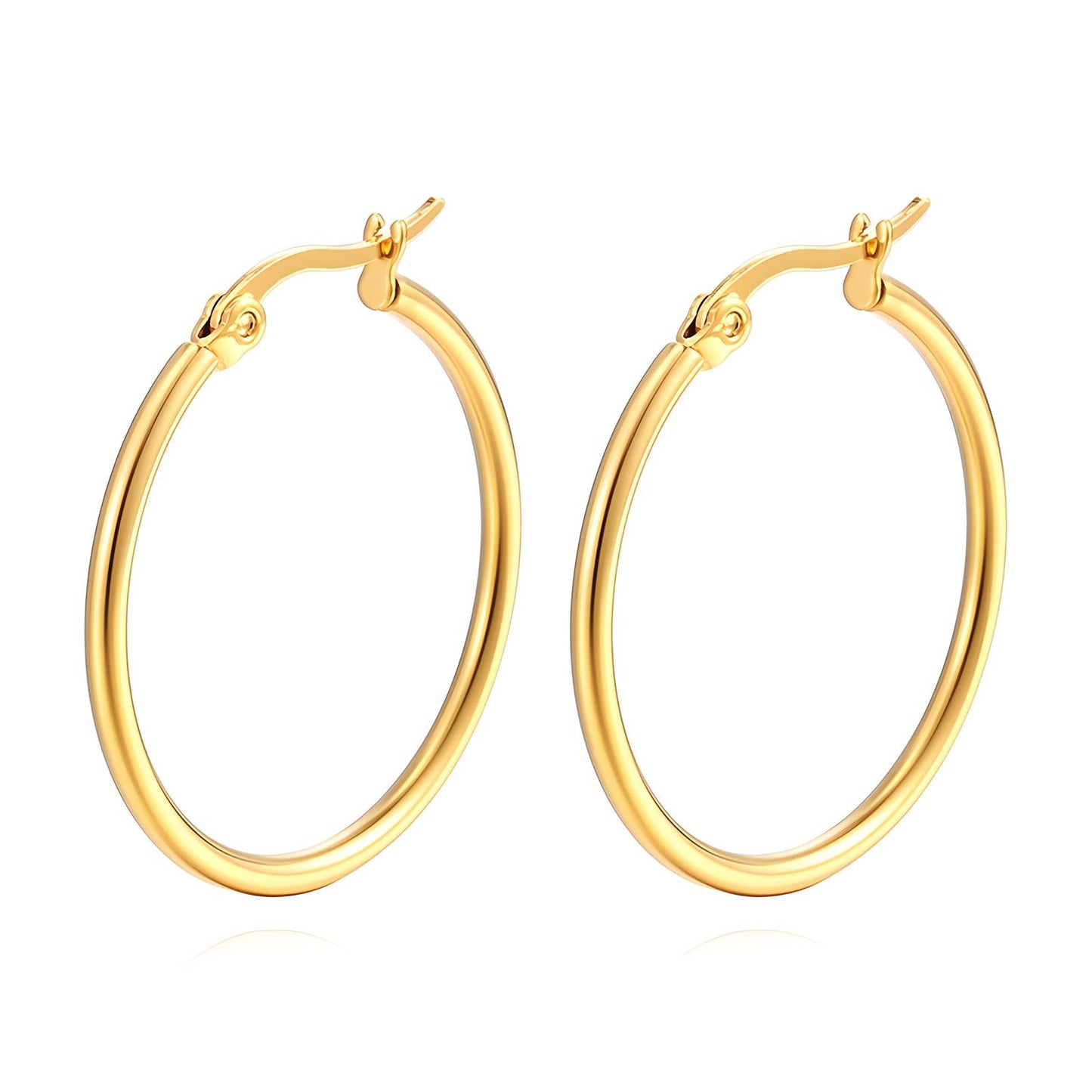 Large Hoop Gold Earrings