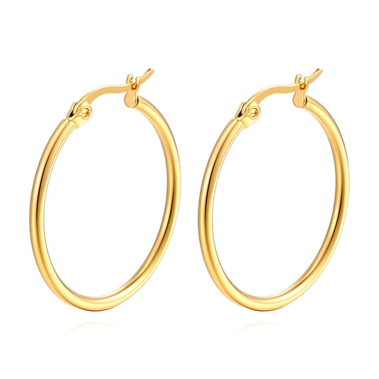 Large Hoop Gold Earrings