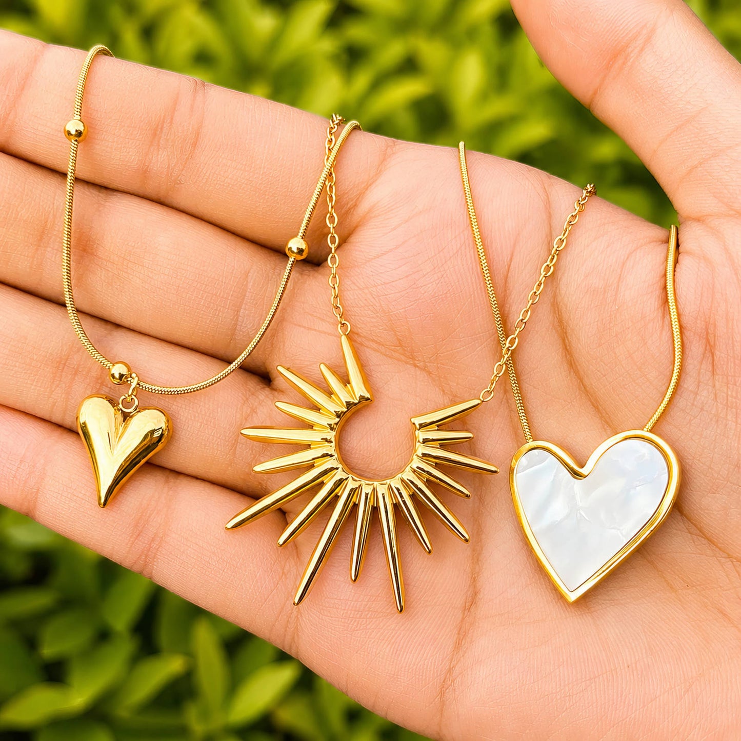 Mother of Pearl Heart Necklace