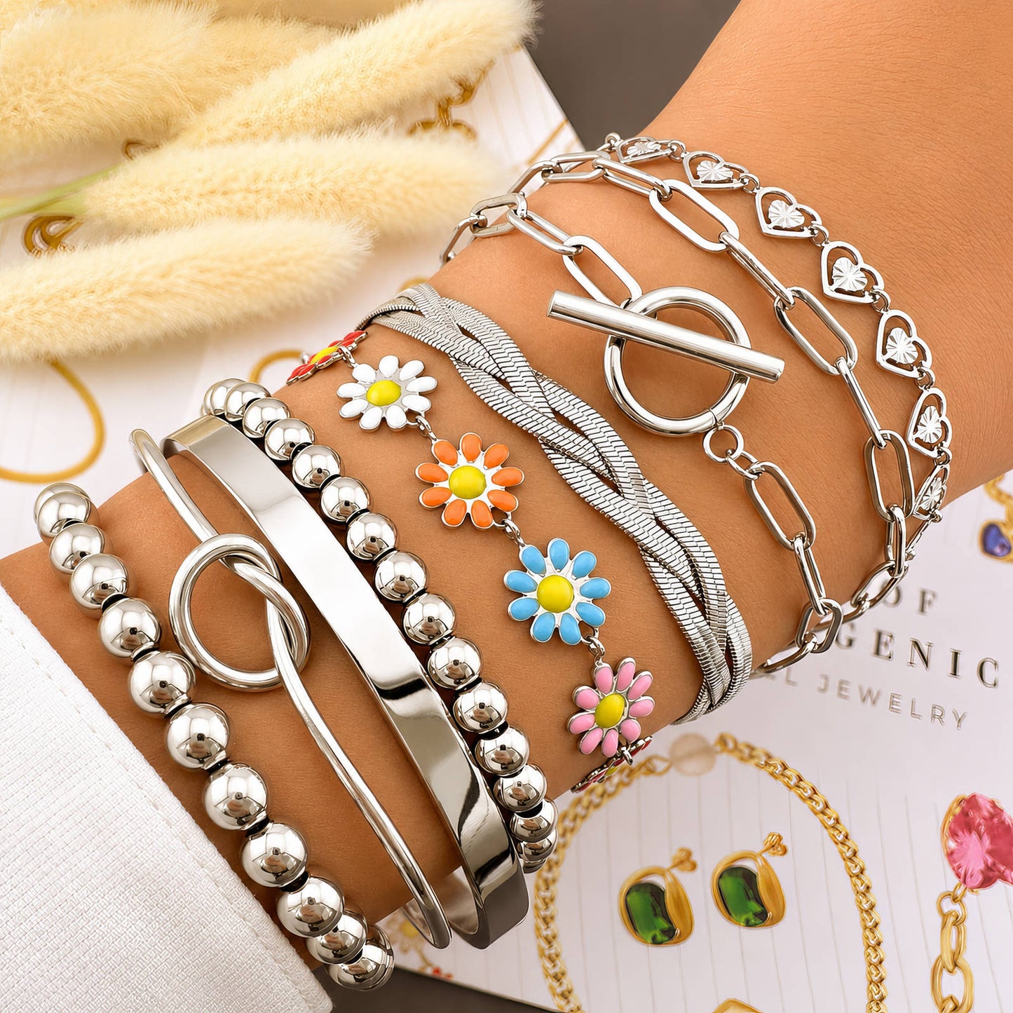 Golden Heart Chain Bracelet