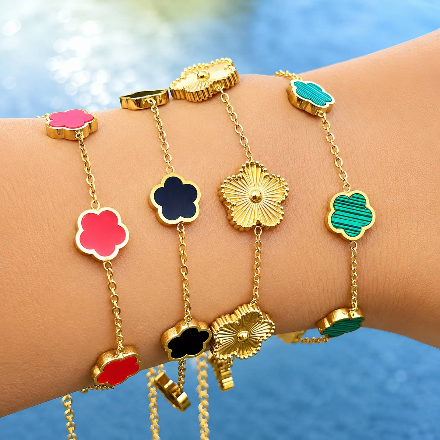 Flower Charm Bracelet