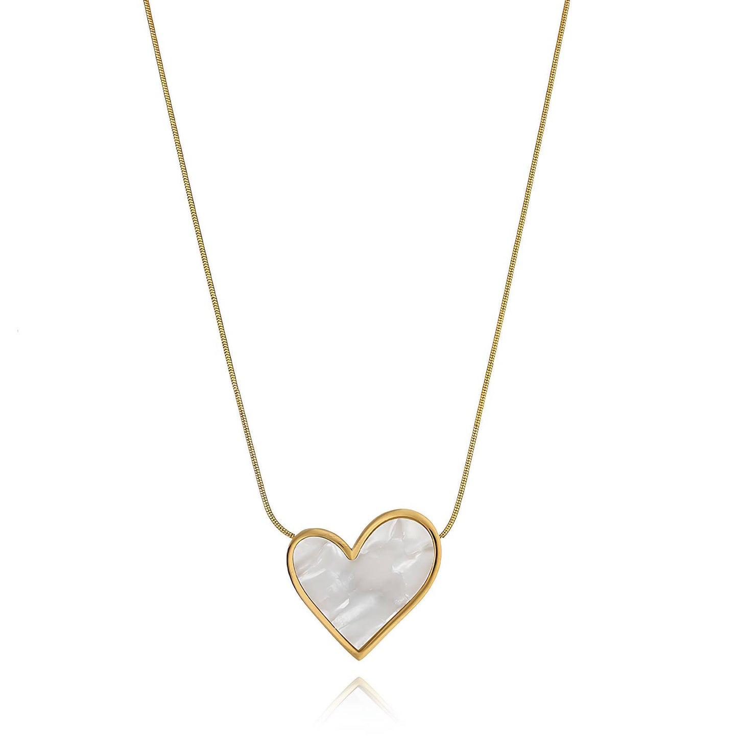 Mother of Pearl Heart Necklace