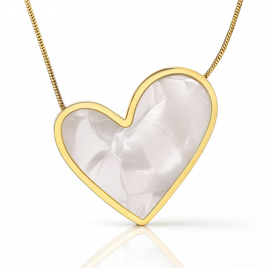 Mother of Pearl Heart Necklace