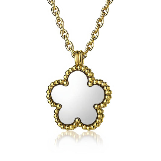 Gold Flower Pendant Necklace