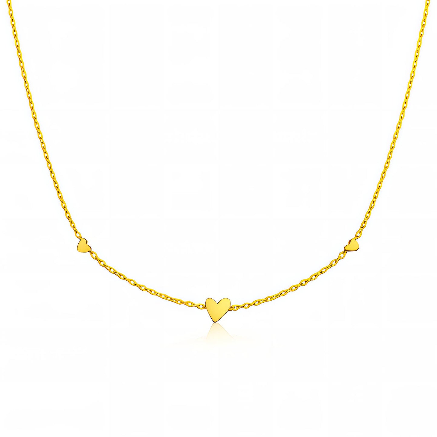Golden Heart Pendant Necklace