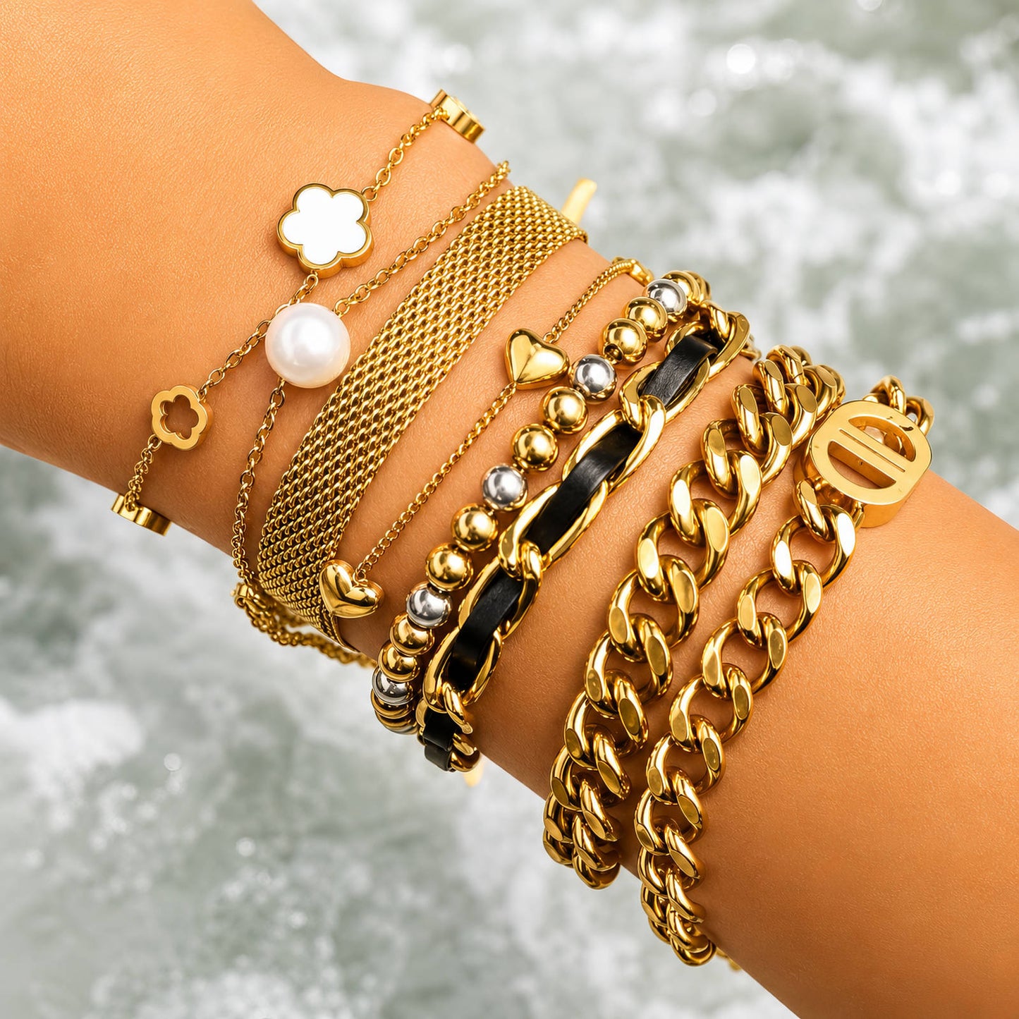 Radiant Heart Chain Bracelet