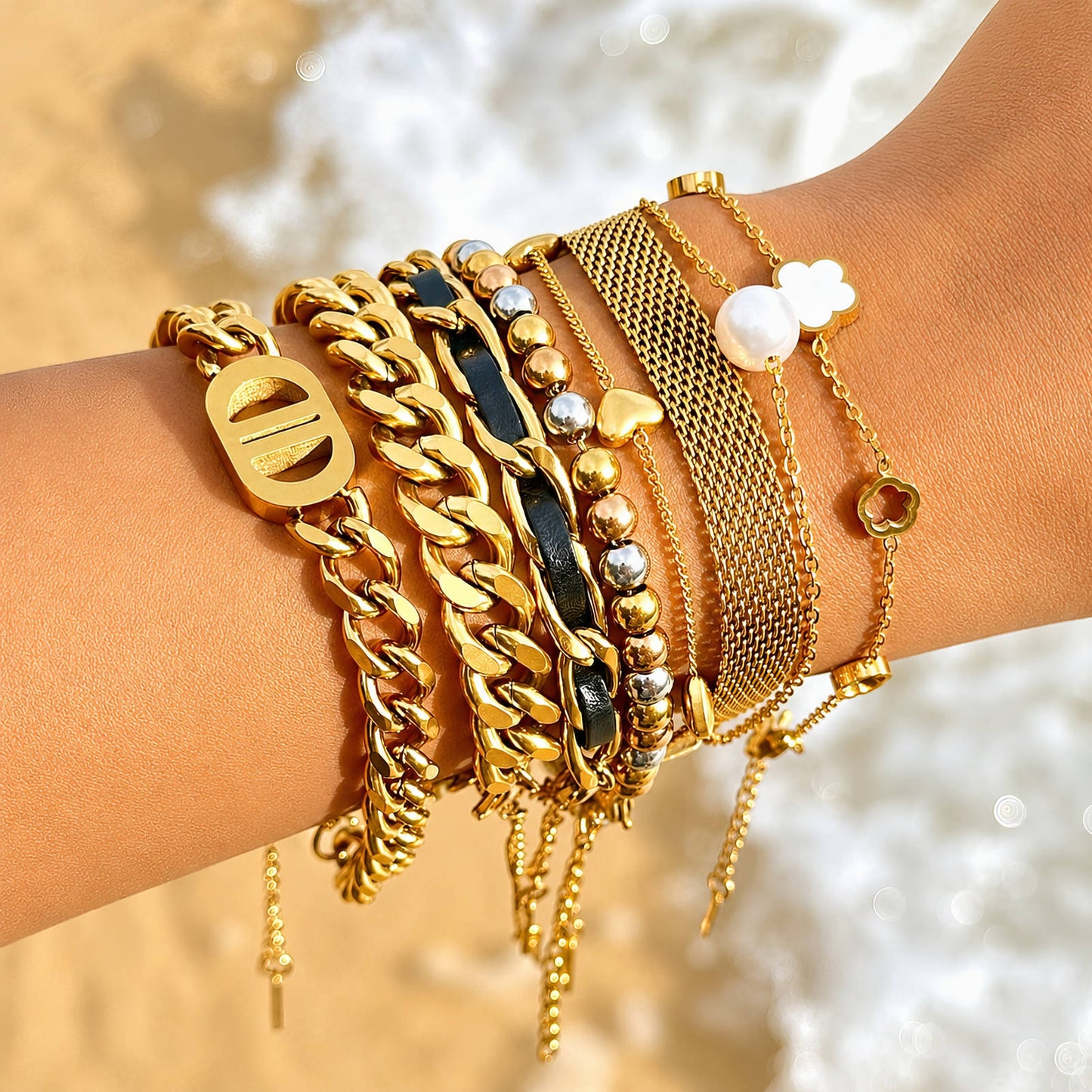 Radiant Heart Chain Bracelet