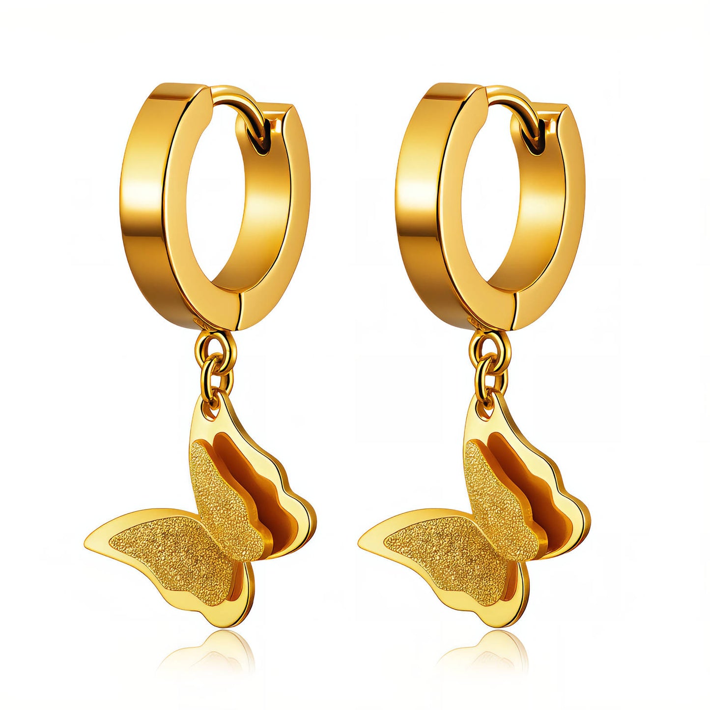 Butterfly Hoop Earrings