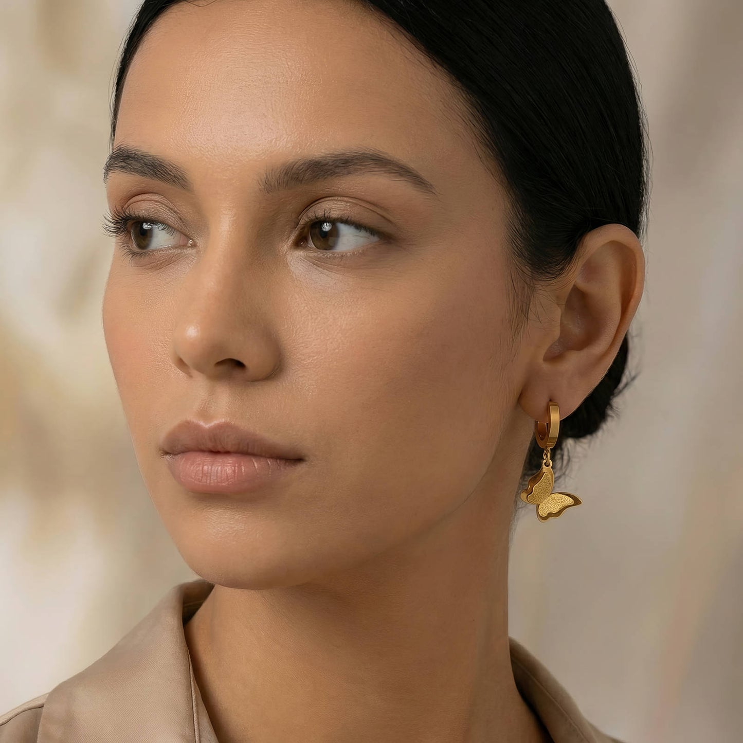 Butterfly Hoop Earrings