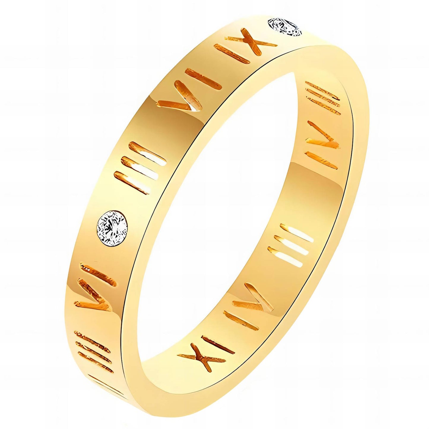 Roman Numerals Band Ring