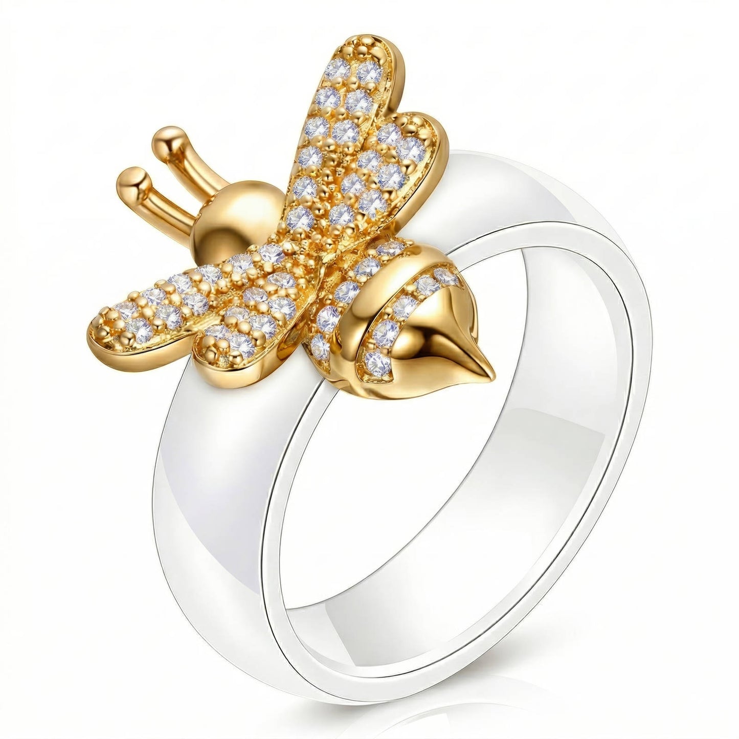 Enamel Honeybee Ring