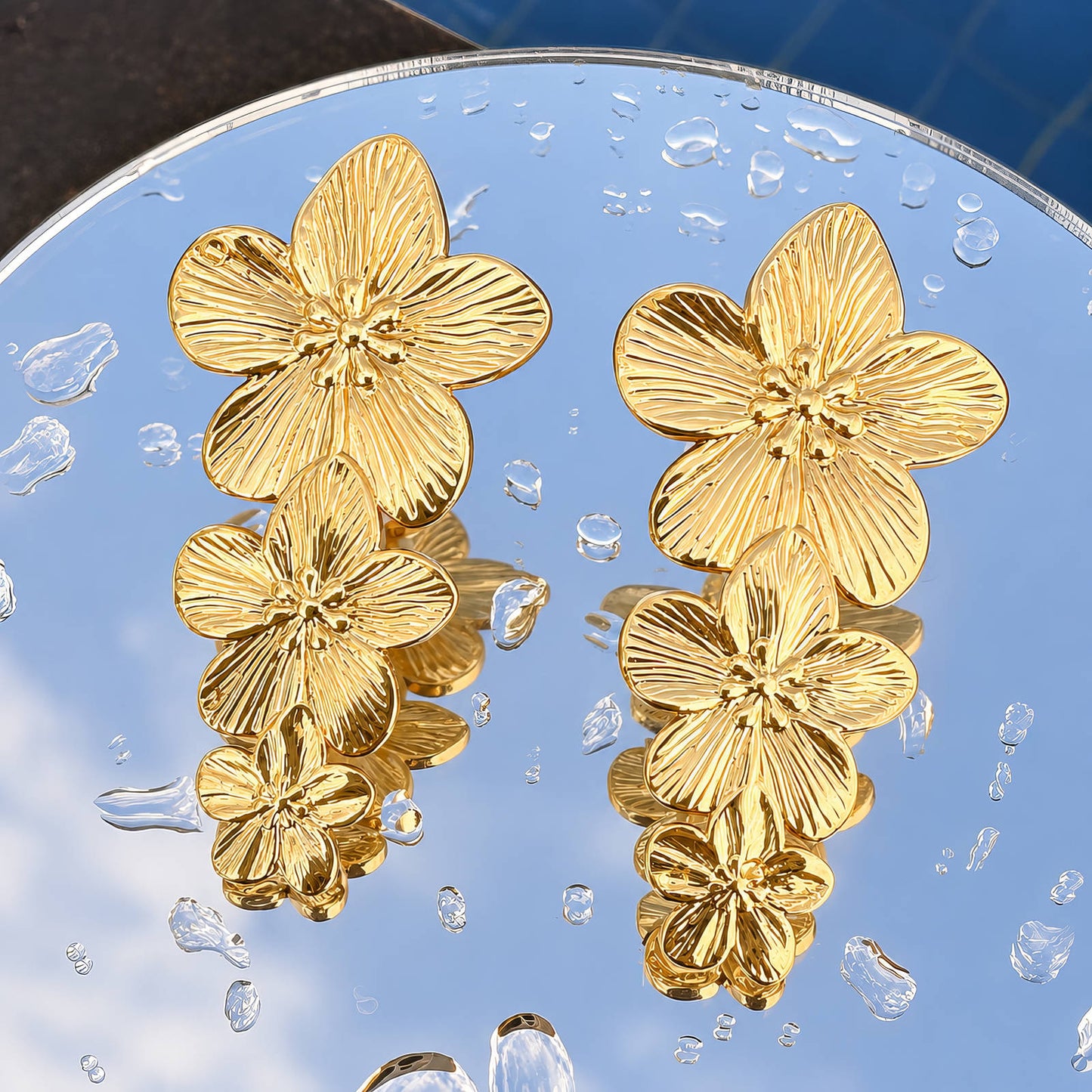 Sculpted Flower Earrings