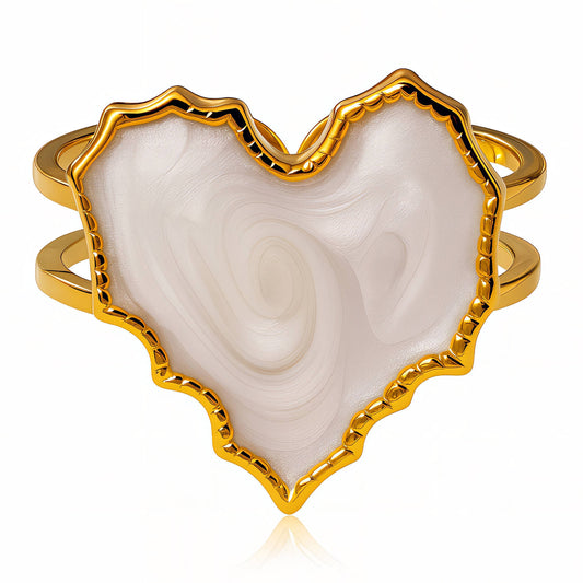 Mother of Pearl Heart Ring