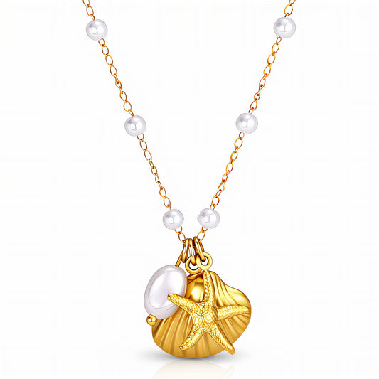 Starfish & Seashell Necklace