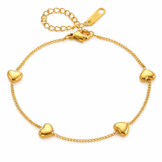 Radiant Heart Chain Bracelet