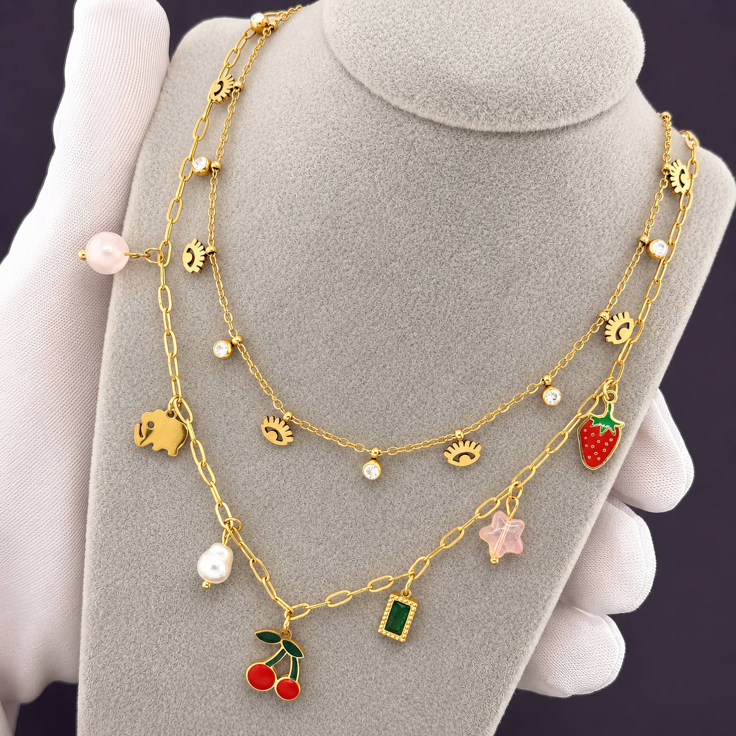 Cherry Pearl Necklace