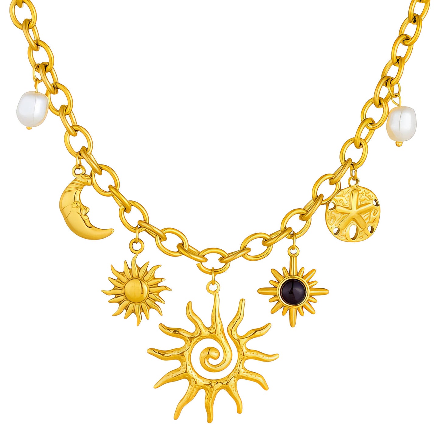 Crescent Sun Necklace