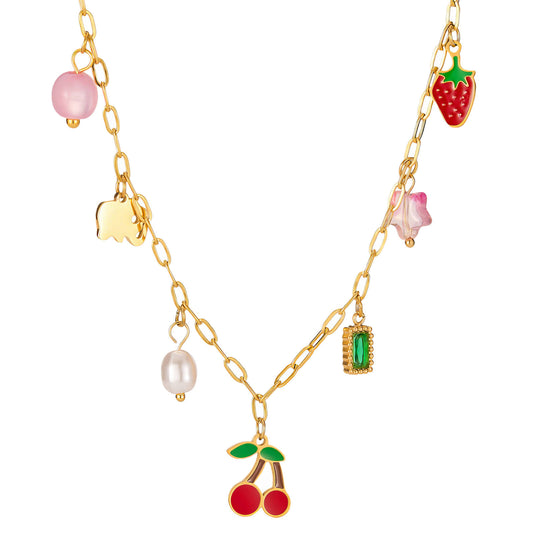 Cherry Pearl Necklace