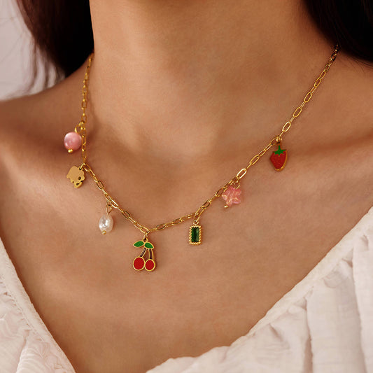 Cherry Pearl Necklace