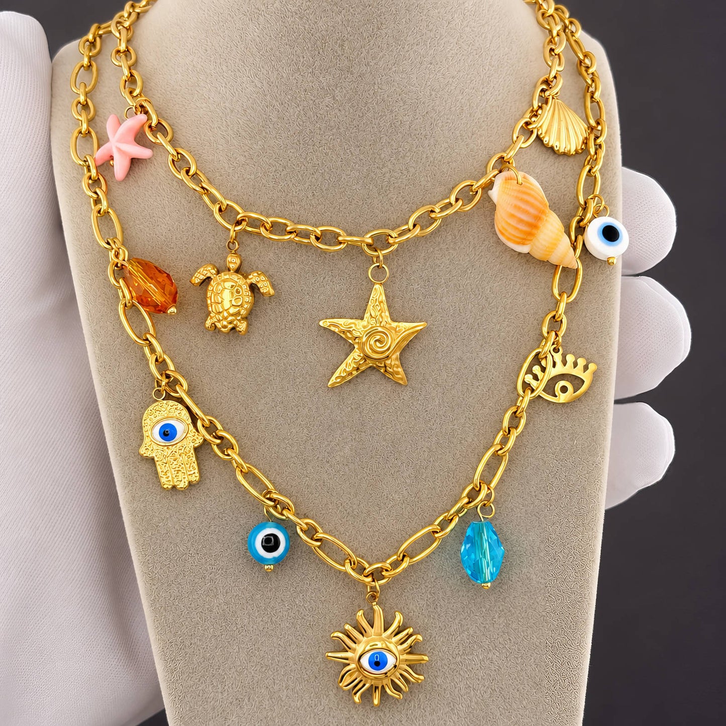 Evil Eye Station Necklace