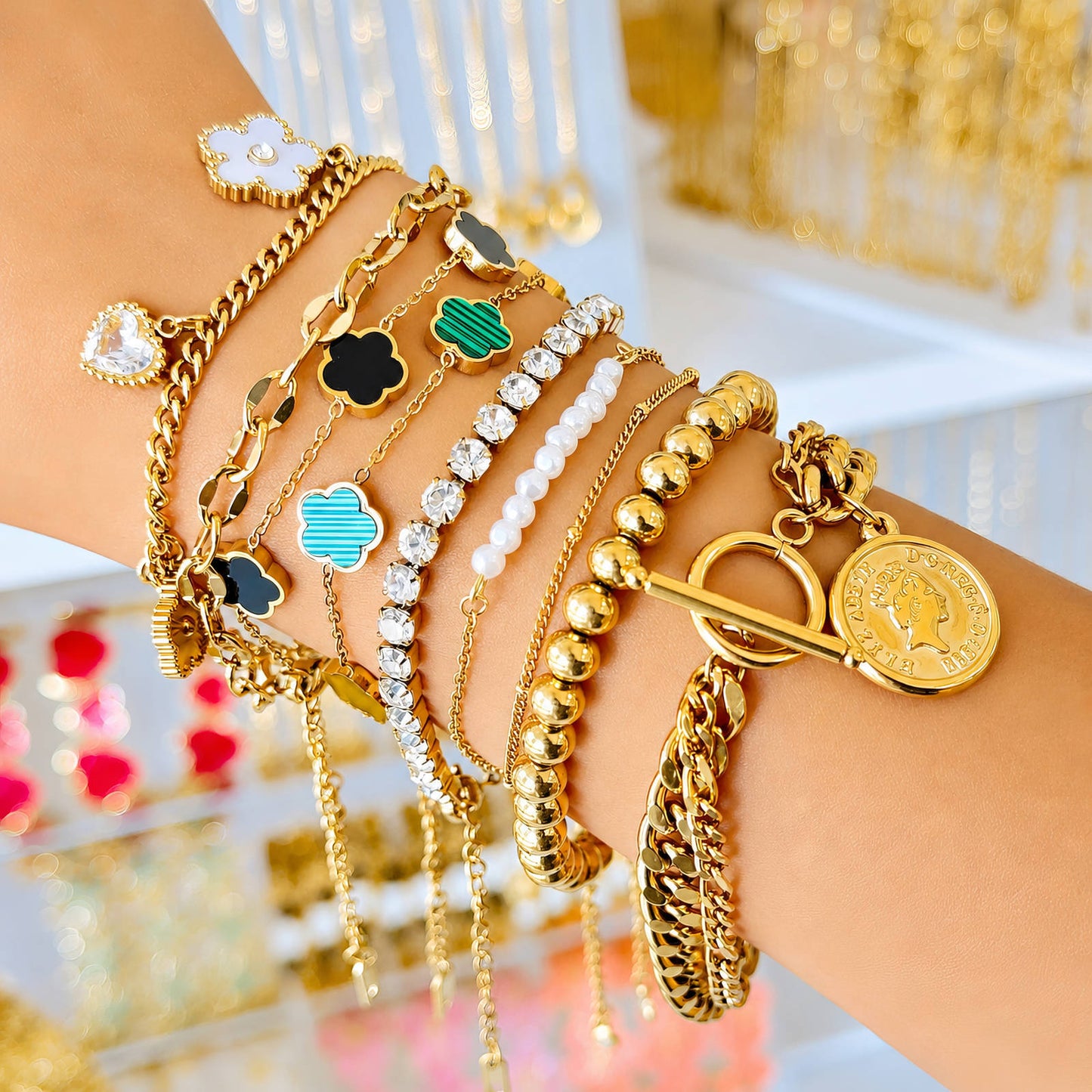 Coin Charm Bracelet