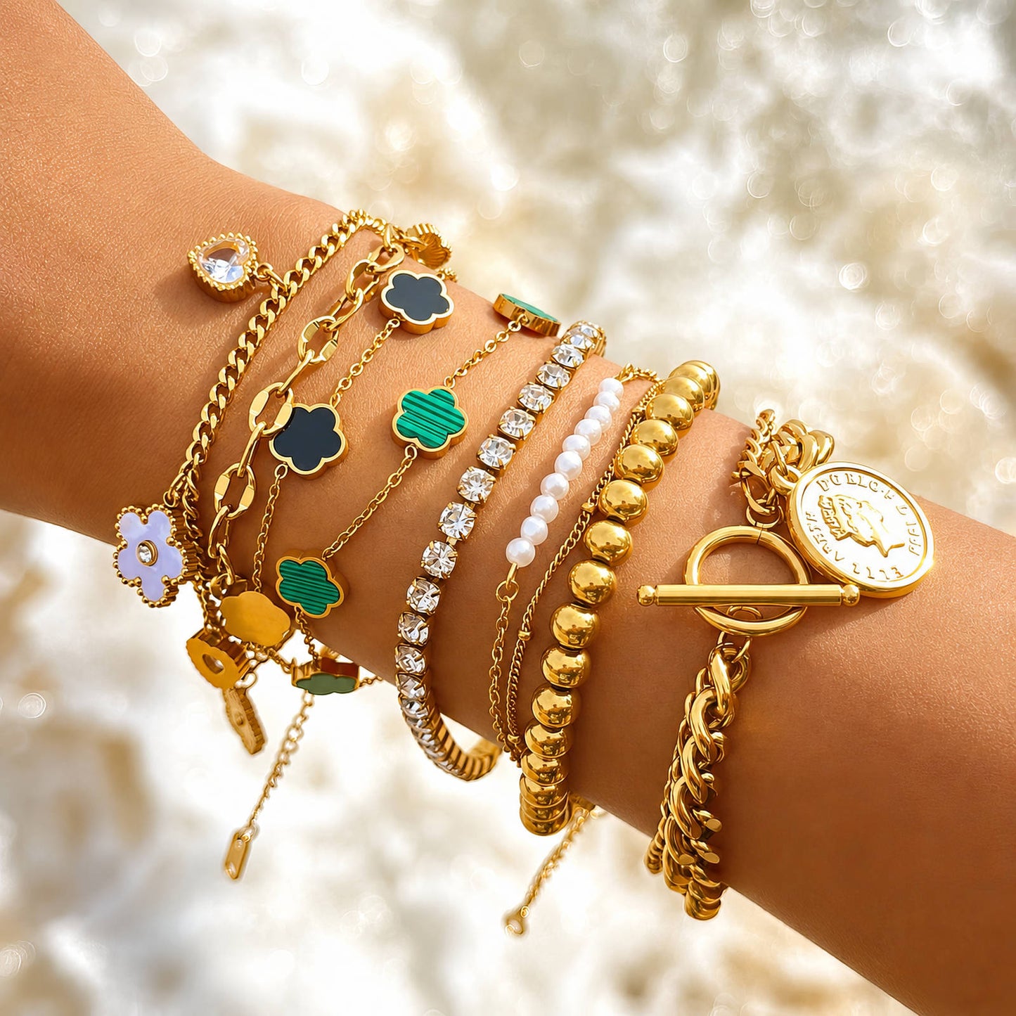 Coin Charm Bracelet
