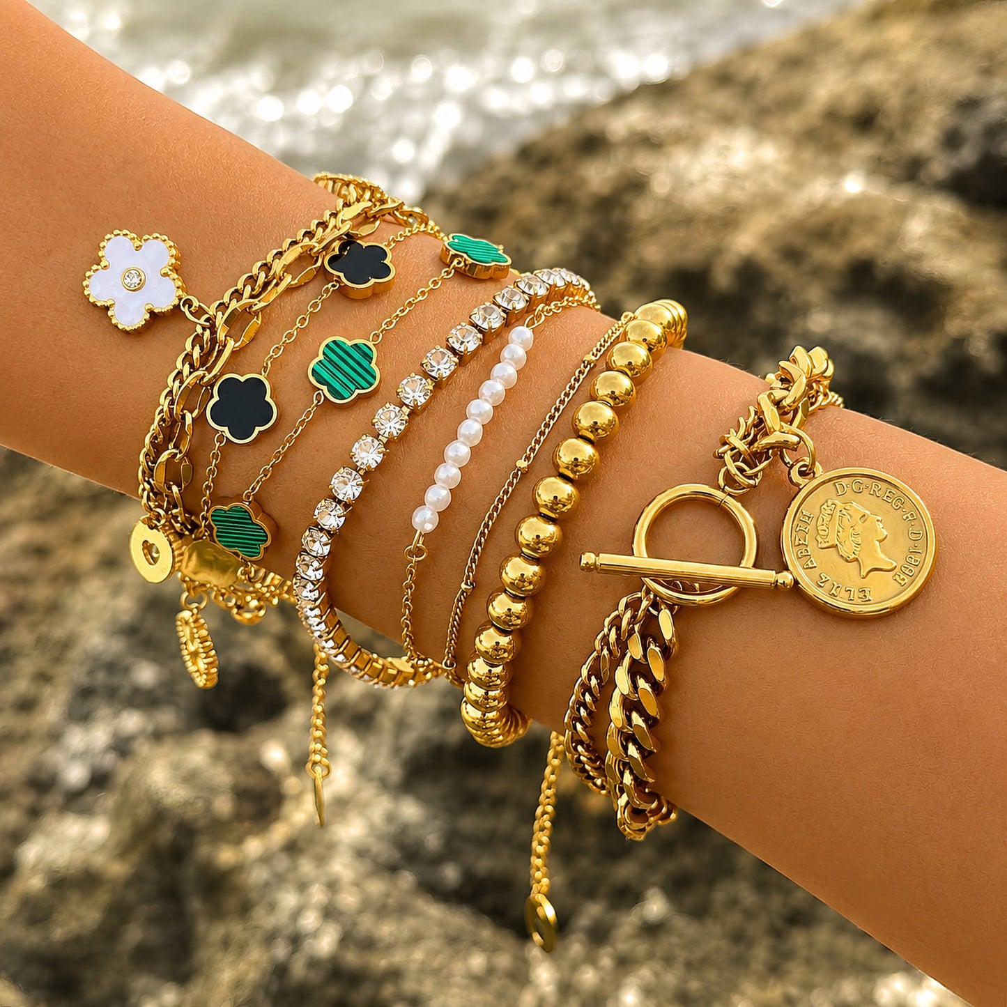 Flower Charm Bracelet