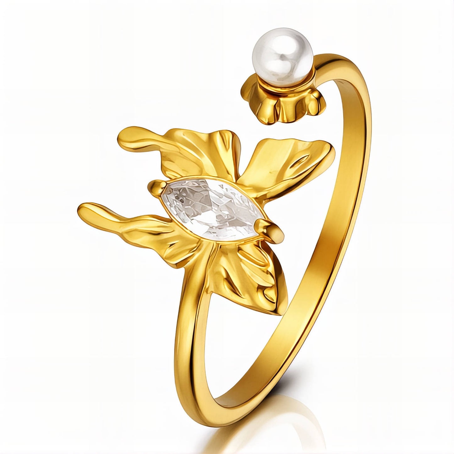 Pearl Butterfly Ring
