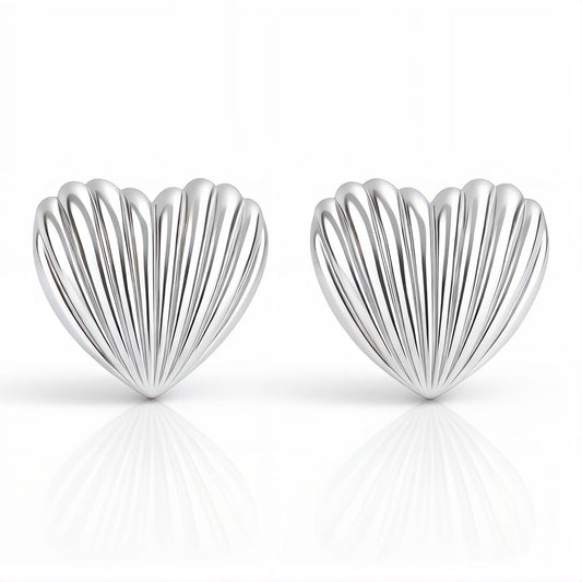 Delicate Heart Stud Earrings
