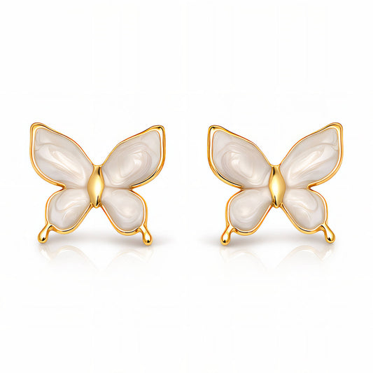 Butterfly Enamel Stud Earrings