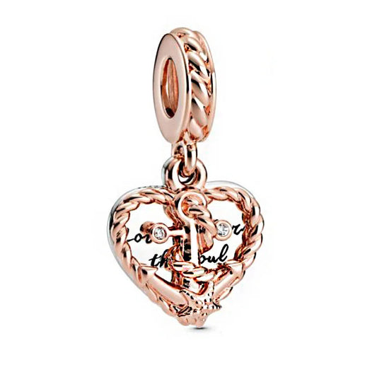 Anchored Heart Charm