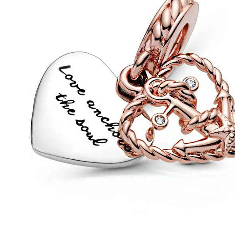 Anchored Heart Charm