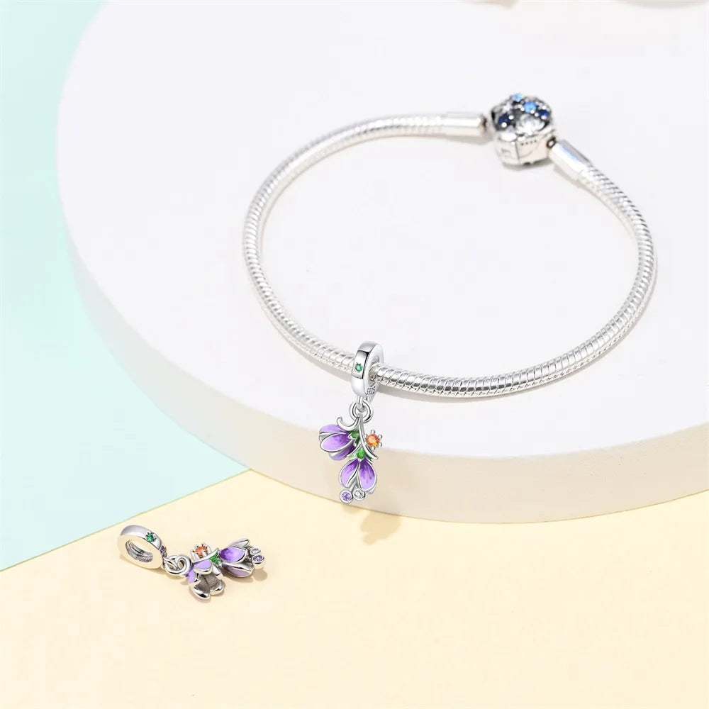 Purple Orchid Charm