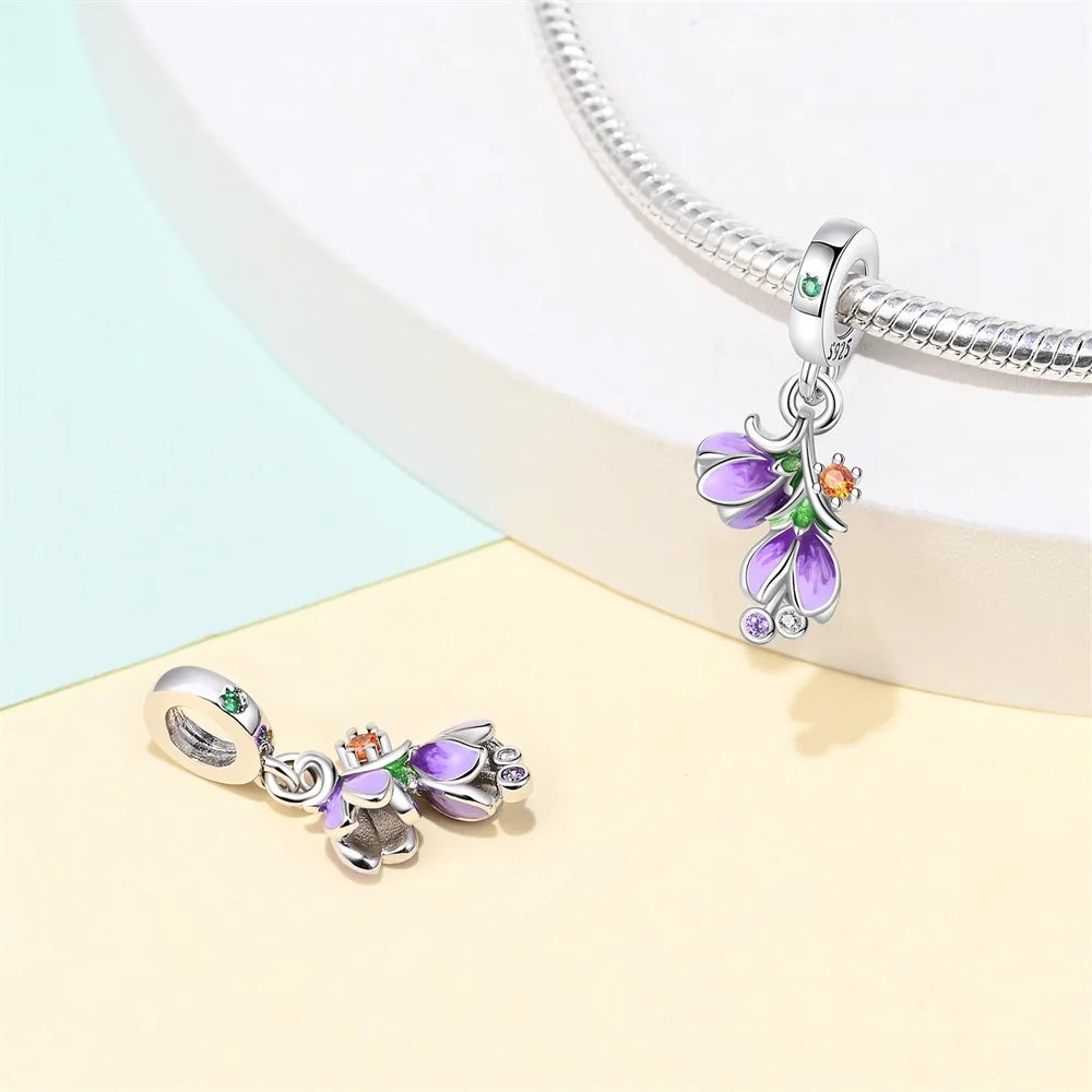 Purple Orchid Charm