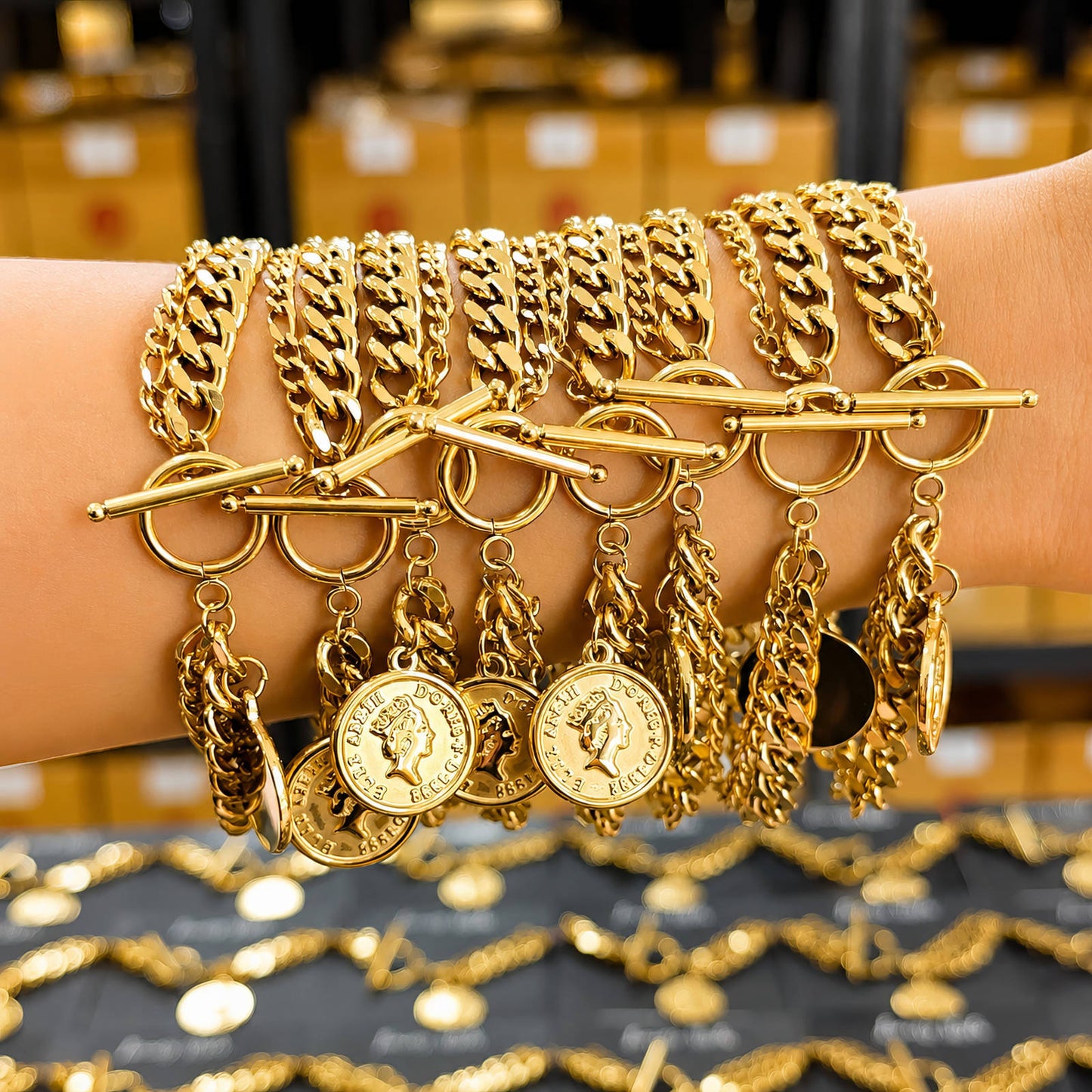 Coin Charm Bracelet